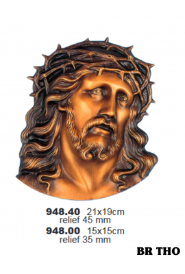 TÊTE DE CHRIST BRONZE à plaquer