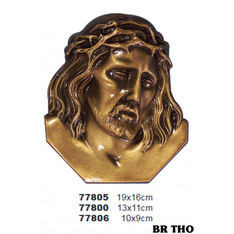 TÊTE DE CHRIST BRONZE à plaquer