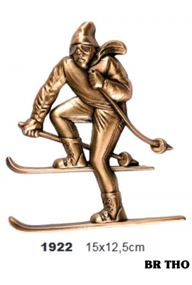 BRONZE SKIEUR à plaquer