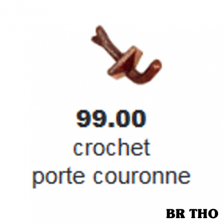 CROCHET BRONZE PORTE COURONNE