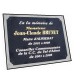 PLAQUE COMMEMORATIVE sur mesure