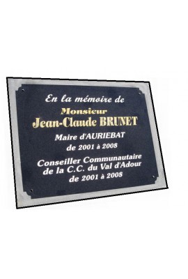 PLAQUE COMMEMORATIVE sur mesure