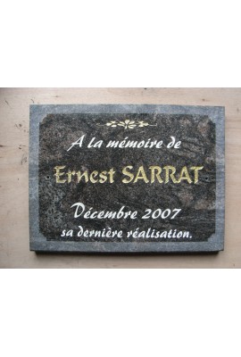 PLAQUE COMMEMORATIVE sur mesure