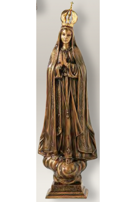 STATUETTE VIERGE FATIMA BRONZE