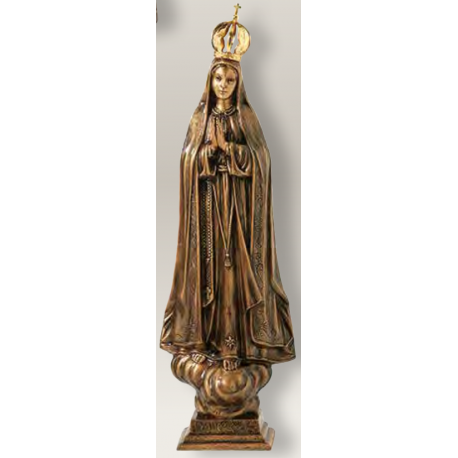 STATUETTE VIERGE FATIMA BRONZE