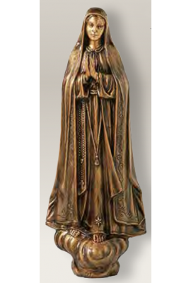 STATUETTE VIERGE DE FATIMA BRONZE