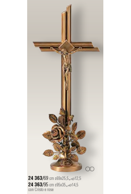 CROIX SUR SOCLE BRONZE