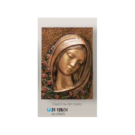 TETE DE VIERGE CADRE BRONZE COULEUR à plaquer