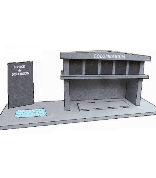 COLUMBARIUM avec OSSUAIRE et ESPACE de DISPERSION