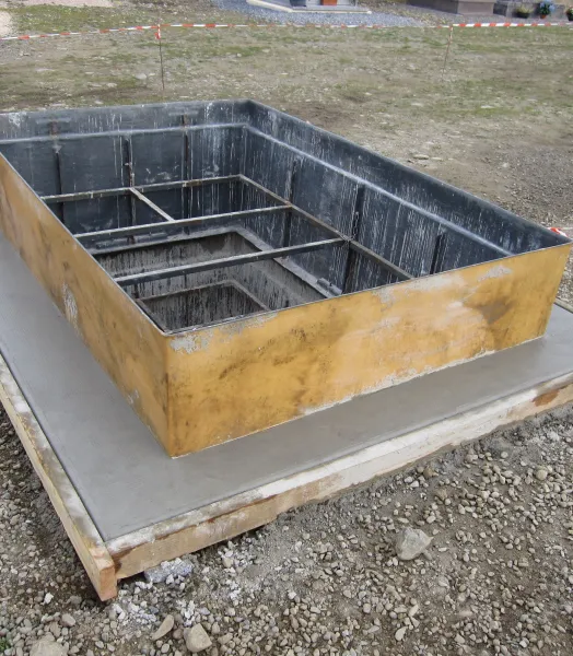 CUVE DE CAVEAU PAR COULAGE