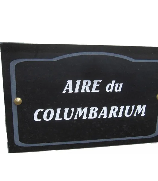 PLAQUE AIRE DU COLUMBARIUM