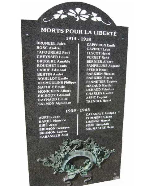 PLAQUE COMMEMORATIVE
