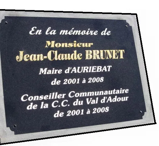 PLAQUE COMMEMORATIVE sur mesure